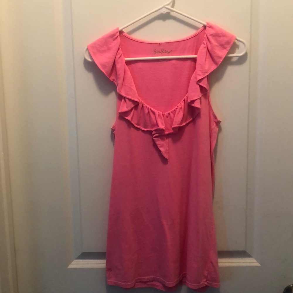 Lilly Pulitzer ruffled tank top size Small